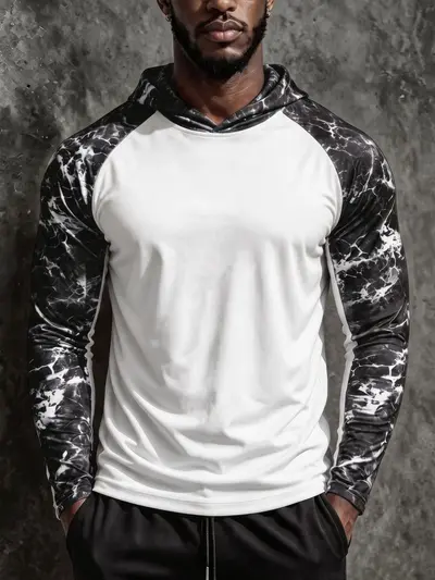 Men's Sports Hoodie, Quick-Dry Fabric, Custom Printed Logo