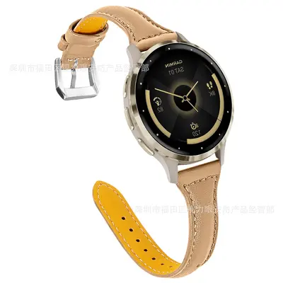 18MM Slim Leather Watch Band for Garmin Venu 3S/2S - 12