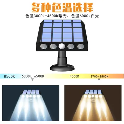 Waterproof LED Solar Wall Lamp with Fake Camera, Rechargeable, Outdoor