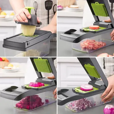 Multifunktionales Gemüseschneidewerkzeug grenzübergreifend Amazon Küchenhacker Mandoline Hobel Set Gemüsehobel