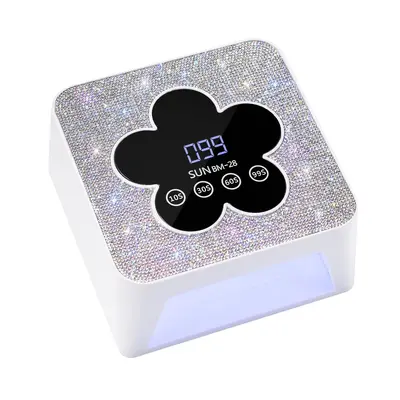 UV-LED nail lamp, rhinestone design, fast-drying, professional - 9