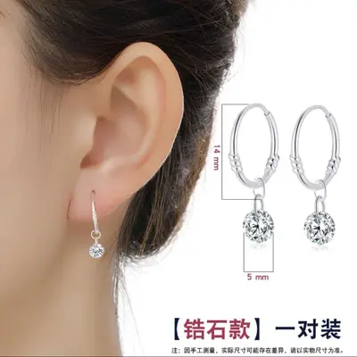 S999-Silber-Zirkonia-Ohrringe, minimalistisches Design - 13