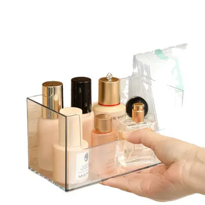 Bathroom storage box transparent acrylic cosmetics organizer