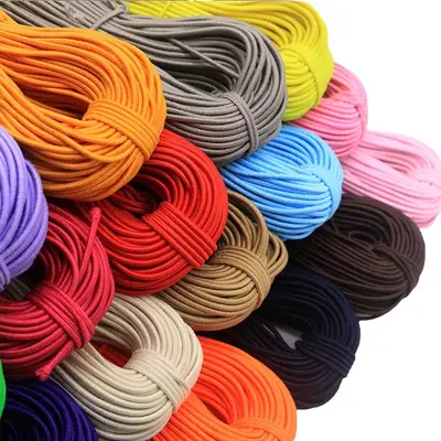 1,5 mm yuvarlak renkli elastik kordon, yüksek esneklik