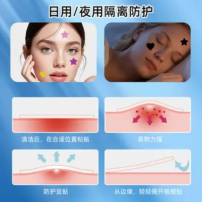 Laser Pattern Colorful Acne Patches, Butterfly and Duck Motifs, Hydrocolloid PE - 4