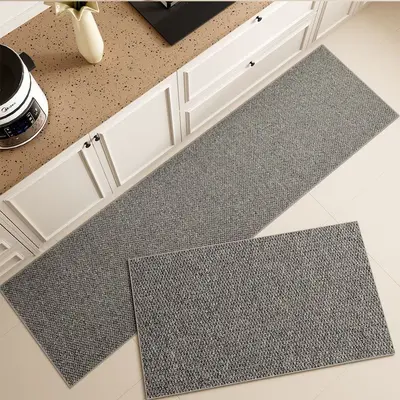 Imitation Sisal Kitchen Runner Mat, Anti-Slip, Oil-Proof, Waterproof - 9
