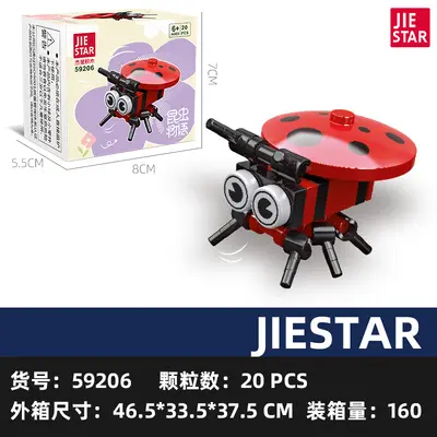 Jiexing 59200 Böcek Yapı Blokları, Erken Eğitim Oyuncağı - 13