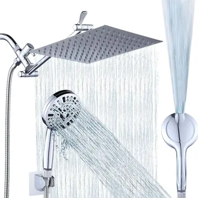 Chlorine-Filter High-Pressure Shower Head Set, 9 Functions - 13