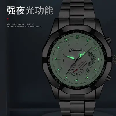 Automatische Herrenarmbanduhr Kalender Edelstahlband