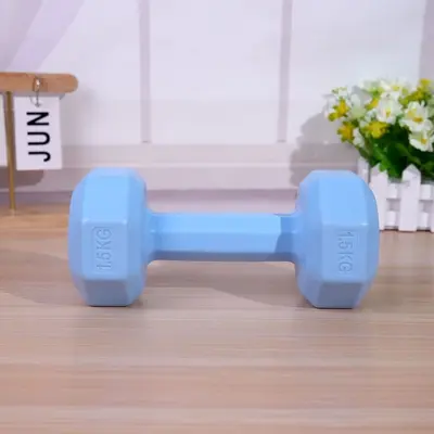 Kadınlar için küçük dambıllar, evde kullanım için fitness ekipmanları, çocuklar için kauçuk kaplı dambıllar, erkekler için kol kası geliştirme kettlebell'leri, yoga dambılları, bir çift set. - 10