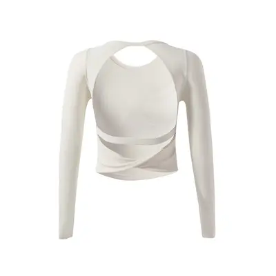 Women's Yoga Set with Bra Pads, Long-Sleeve Top and Pilates Pants - 8