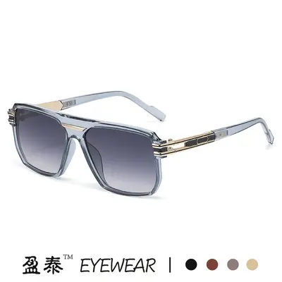 Retro-Herren-Sonnenbrille mit eckigem Rahmen, große Fassung, modisch - 4