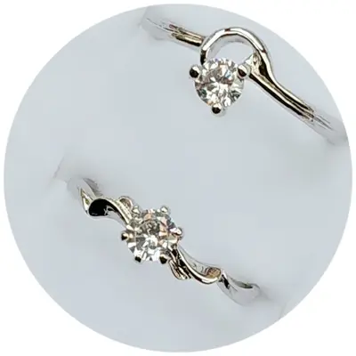 Platinum-Plated Colored Gemstone Ring, Non-Fading, Light Luxury Style