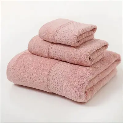 Badetuch-Set, dreiteilig, 100% reine Baumwolle - 12