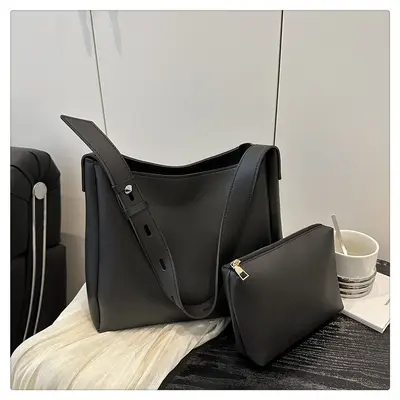 Große Damen-Pendlertasche, Mutter-Kind-Tasche, Vintage-Eimertasche - 6