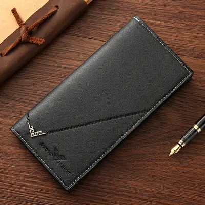 Men's Long Wallet, Soft Leather, Large Capacity, Multi-Card Slots - 6