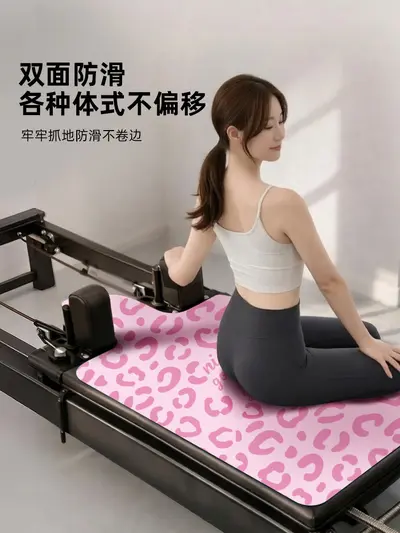 Pilates matı, kaymaz tabanlı, süet, doğal kauçuk, yıkanabilir