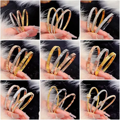 Titaniumbracelet mit Sternenmuster, Damen, Paarmodell - 2