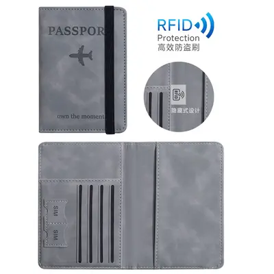 PU leather passport card holder, multi-card travel case - 13