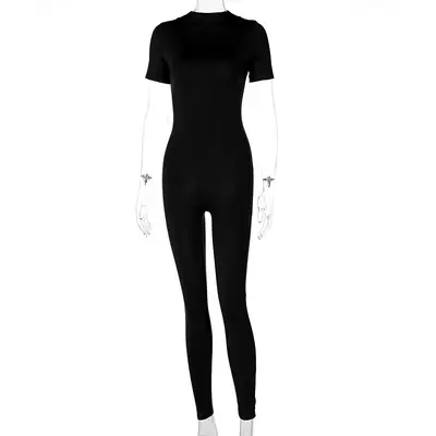 Women's Short-Sleeve Zipper Sports Yoga Jumpsuit, Spring 2026 - 7