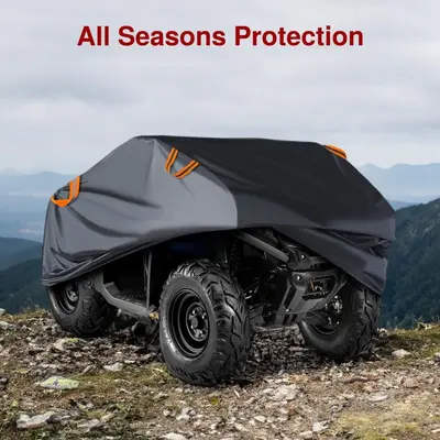 Açık hava ATV kapağı su geçirmez UV korumalı siyah - 2