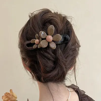 Premium Duck Mouth Clip Large Size Back Head Claw Clip Premium Delicate Hair Clip High Volume Butterfly Bow Hair Clip Straight Clip - 13