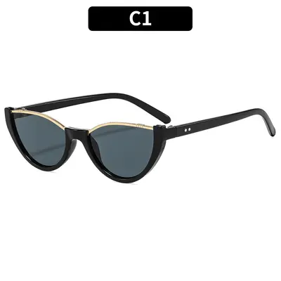 Cat-Eye-Halbrahmen-Partysonnenbrille mit UV-Schutz - 6