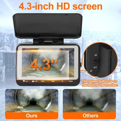 Foreign Trade Cross-border Supply Pipeline Endoscope with Measurement Markings for Photography and Recording 4.3 Inch Screen 16.5mm Small Lens
