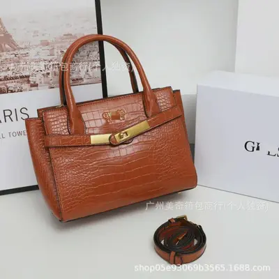 Crocodile Pattern Retro Platinum Single Shoulder Women's Bag