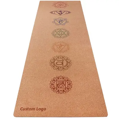 Amazon yoga matı tedarik fabrikası doğrudan satış 4mm doğal kauçuk yoga matı pozisyon çizgili PU spor matı - 5