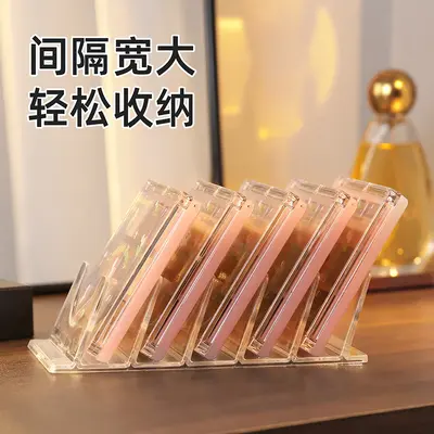 Multi-grid makeup storage box, transparent, desktop organizer
