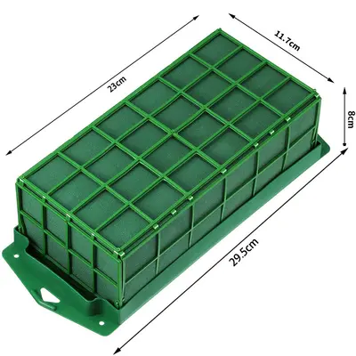 Rectangular Plastic Woven Flower Stand and Wall Decorative Flower Basket