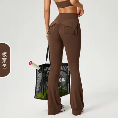 High-Waist Butt-Lifting Women's Yoga Pants with Pockets - 8