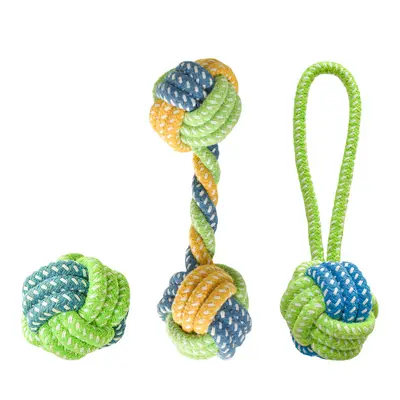 Cotton Rope Dog Toy with Knots, Chew-Resistant - 13
