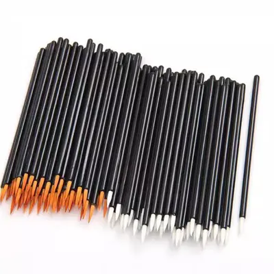 Altın fiber tek kullanımlık saç ve kaş eyeliner fırçası, taşınabilir