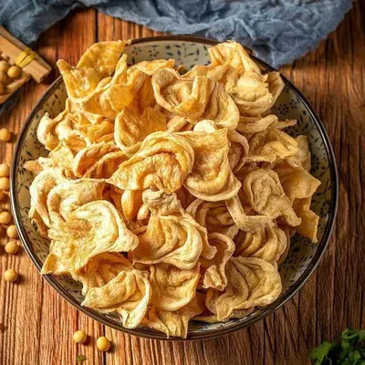 Vegan Soy Ear Slices, Plant-Based Protein Meat Substitute, Dried Soy Skin