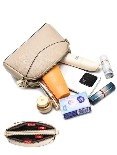 Cross-border Shoulder Bag Women's New Fashion Mini Small Bag Dual-layer Zipper Mom Phone Bag Versatile Small Square Bag