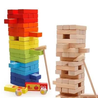 Children's Stacking Tower Pull-Out Block Game for Parents and Kids - 5