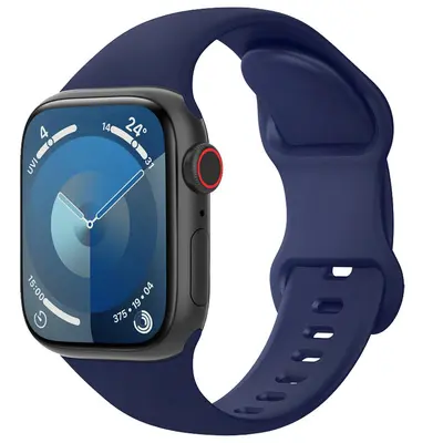 Силиконовый ремешок для Apple Watch с застежкой-бабочкой, совместимый с Apple Watch 10, с застежкой в виде восьмёрки, оптом, в наличии