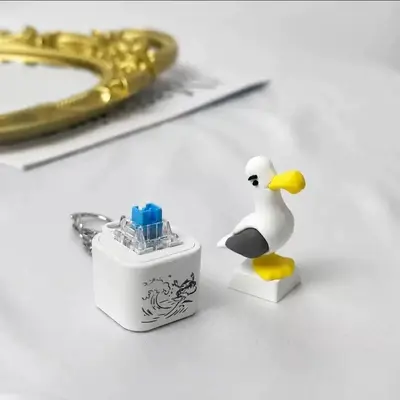 Antistress-Schlüsselanhänger Möwe mit Ton und Licht, Typ-C-Aufladung