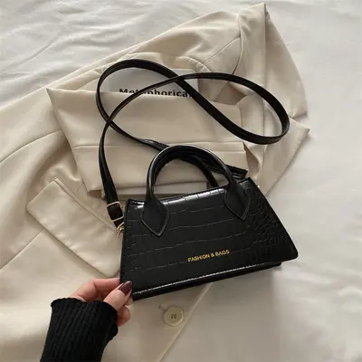 Women's Small Square Bag, Minimalist Design with Shoulder and Crossbody Strap - 6