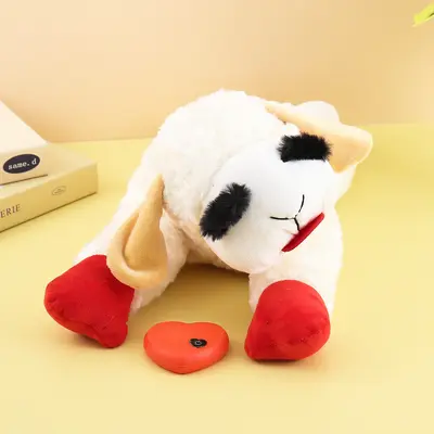Süper Yumuşak Peluş Koyun ve Köpek Sesli Evcil Hayvan Oyuncağı
