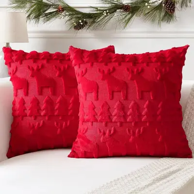 Grenzüberschreitend beliebte Weihnachtsbaumkissenbezug Weihnachts-Plüsch-Festive-Heimdekoration Sofa-Kissen Kissenbezug Großhandel - 12