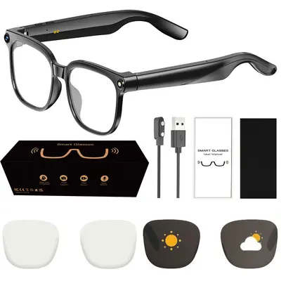 智能眼镜800W拍照录像同声传译蓝牙通话ai智能眼镜 Smart glasses - 8