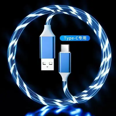 Süper hızlı şarj renkli ışıklı veri kablosu Huawei oppo Xiaomi için uygun bir ila üç üçü bir arada atmosfer solunum ışığı - 7