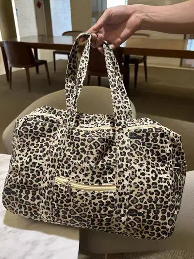 Pembe tote çanta, büyük kapasiteli, seyahat - 2