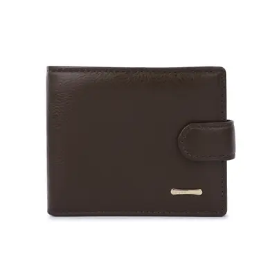Men's Genuine Leather Short Wallet with Coin Pocket, Gift Box - 12