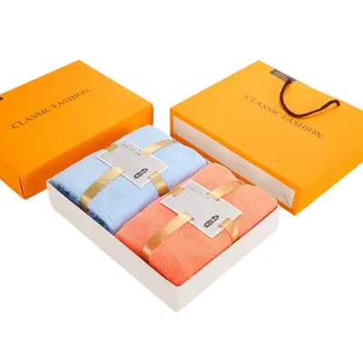 Korallenfleecehandtuch 2-teiliges Geschenkset