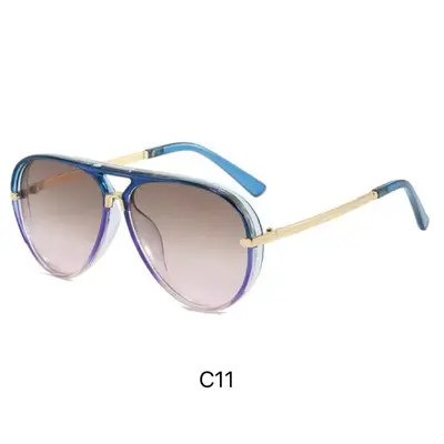 Oversized Frame Fashion Sunglasses with UV Protection - 10