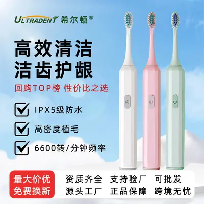 Electric Toothbrush, Sonic Vibration, Waterproof, Soft Bristles - 2